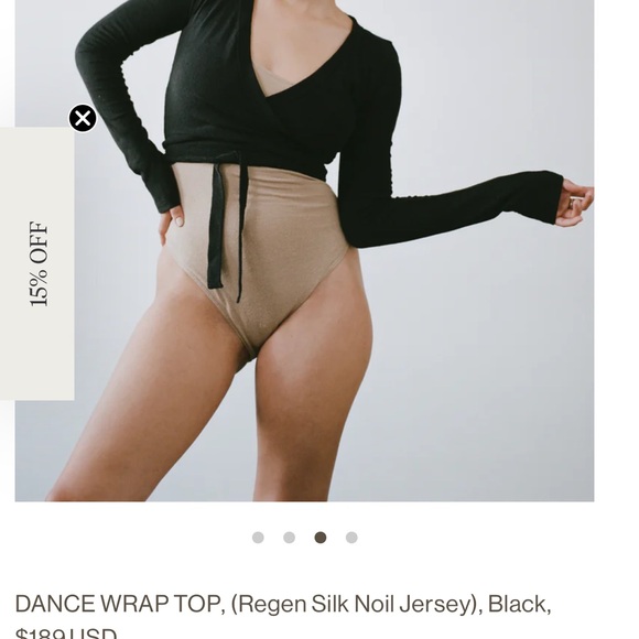 OZMA Black Crop Dance Wrap - Picture 4 of 5